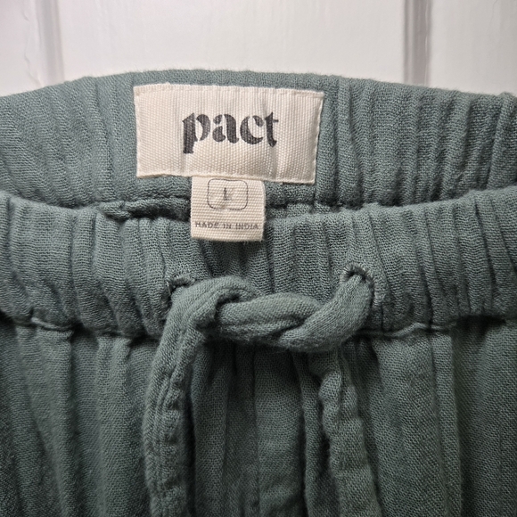 Pact Women's Organic Cotton Coastal Double Gauze Tapered Pull-On Pant Size L - Picture 5 of 13